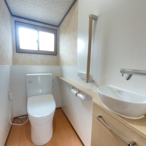 つくば市/TOTO/トイレ/手すり/手洗い器