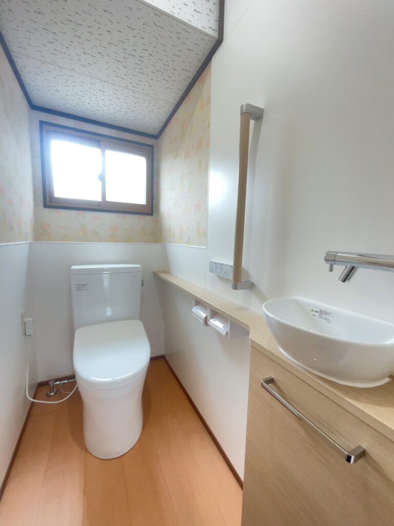 つくば市/TOTO/トイレ/手すり/手洗い器