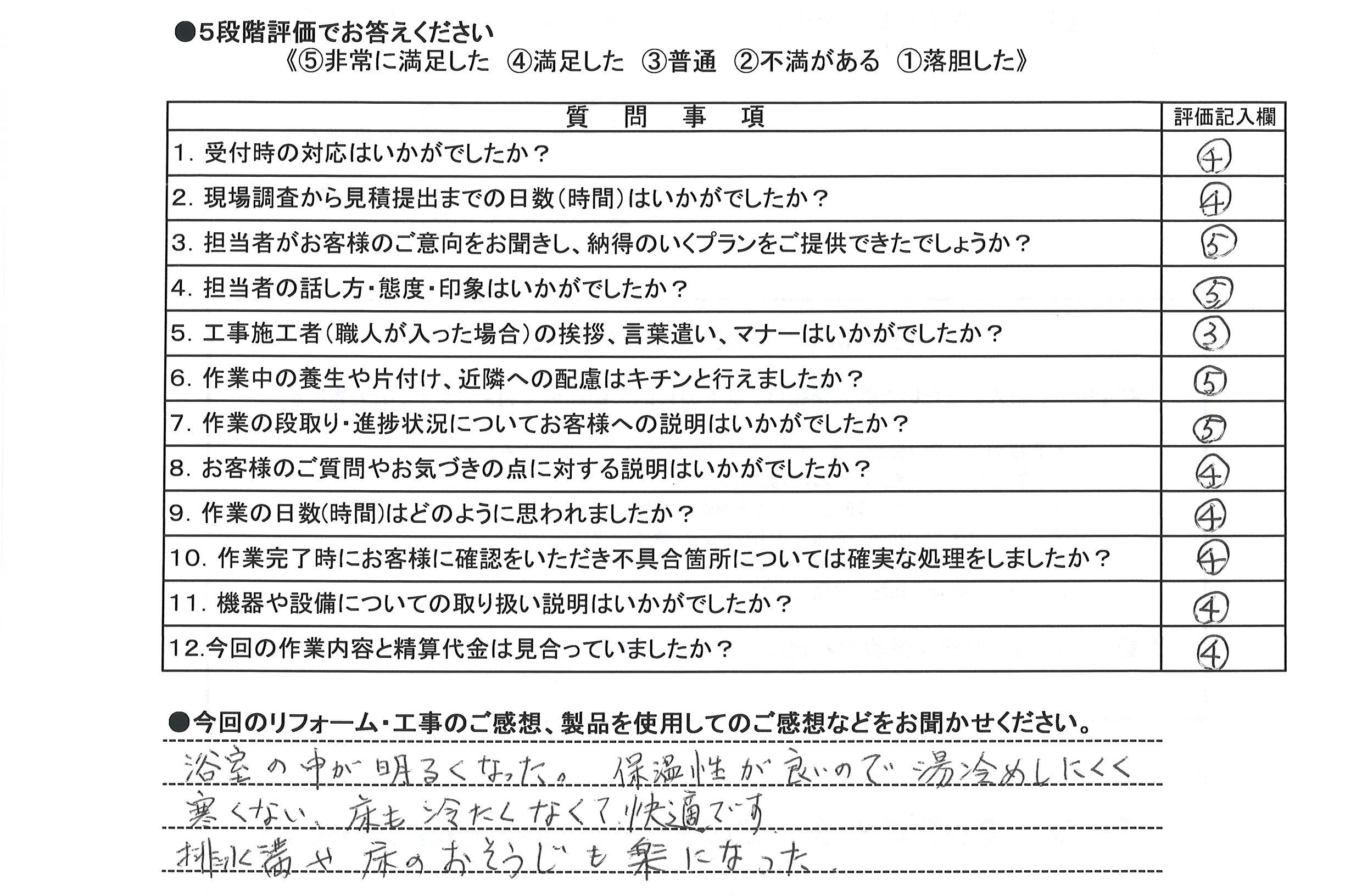 浴室改修工事
