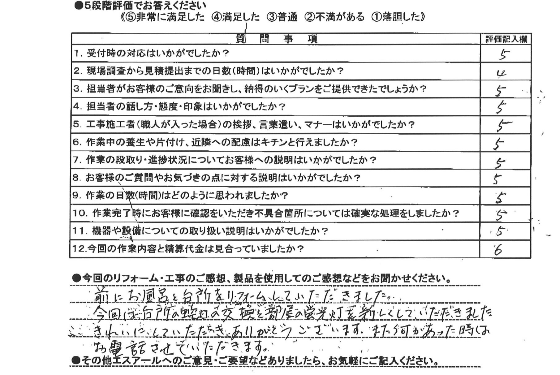 水栓・照明器具交換