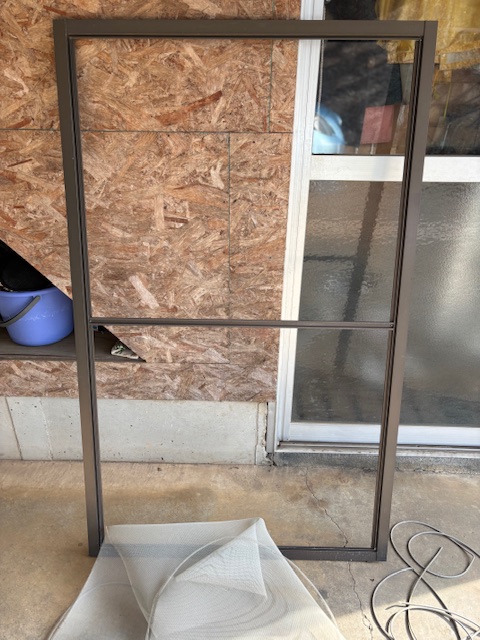 網戸を張り替えました。