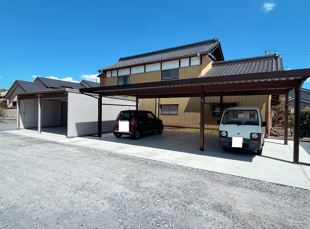 ガレージ、カーポート設置はお任せください。